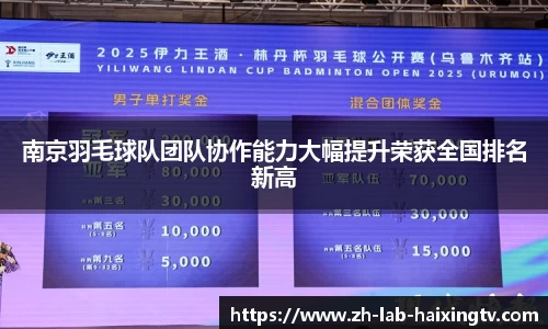 南京羽毛球队团队协作能力大幅提升荣获全国排名新高